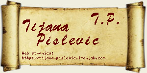 Tijana Pislević vizit kartica